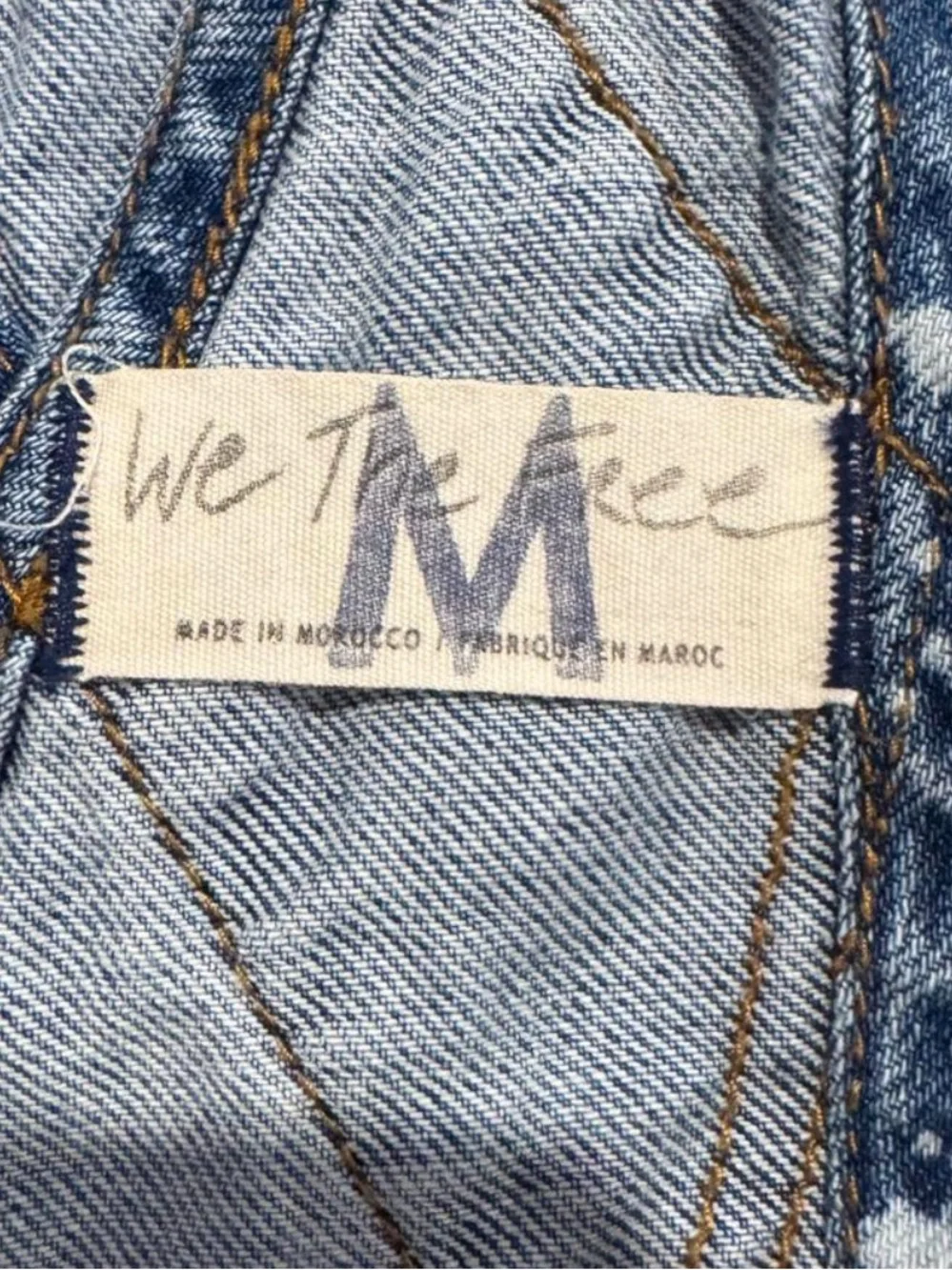 Free People We The Free Ziggy Bleach Splatter Denim Overalls Sold Out M - Picture 5 of 5